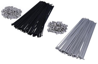 Szprychy CNSPOKE STD14 czarne lub srebrne (koło 24"), stal nierdzewna. Rozmiary od 222mm do 244mm