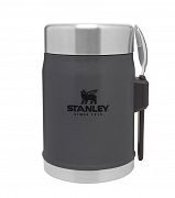 Termos obiadowy ze sztućcem Stanley CLASSIC - 0,4L - Grafitowy