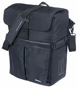 Troba boczna Basil Move commuter bicycle bag MIK Hooks / single pannier bag / 15 litres / black