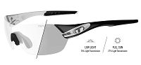 Okulary TIFOSI SLICE FOTOTEC black/white (1 szkło Smoke FOTOCHROM 47,7%-15,2% transmisja światła)