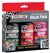 Zestaw Finish Line Premium Bike Care- olej Teflon Plus, odtłuszczacz, środek do mycia