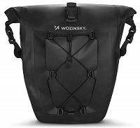 Wozinsky wodoodporna torba rowerowa sakwa na bagażnik 25l czarny WBB24BK