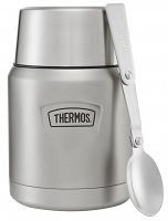 Termos na jedzenie z składaną łyżką i kubkiem Thermos ICON 470 ml - nierdzewny