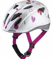 Kask rowerowy dziecięcy Alpina XIMO, serca - WHITE HEARTS 