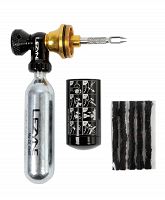 Zestaw naprawczy do opon tubeless LEZYNE TUBELESS CO2 BLASTER + pompka CO2 i  naboje Co2 20g