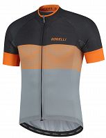 Aerodynamiczna koszulka rowerowa Rogelli BOOST, szaro-pomarańczowa 2XL