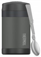 Termos dziecięcy na jedzenie z łyżką Thermos 470 ml - czarny