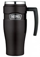 Kubek termiczny - Termokubek Thermos Style z uchwytem 470ml czarny mat