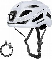 Kask rowerowy Rockbros ZK-077 z zintegrowanym oświetleniem 360°, white