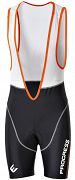 Spodenki rowerowe z szelkami Progress BS AIR BIB, - black-orange S i 2XL