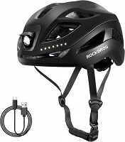 Kask rowerowy Rockbros ZK-077 z zintegrowanym oświetleniem 360°, black