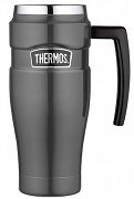 Kubek termiczny - Termokubek Thermos Style z uchwytem 470ml metaliczny szary