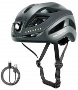 Kask rowerowy Rockbros ZK-077 z zintegrowanym oświetleniem 360°, titan