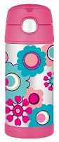 Termos dziecięcy ze słomką Thermos FUNtainer 355ml - kwiaty