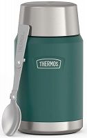 Termos na jedzenie z składaną łyżką i kubkiem Thermos ICON 710 ml - zielony