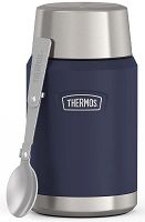 Termos na jedzenie z składaną łyżką i kubkiem Thermos ICON 710 ml - niebieski