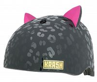 Kask dziecięcy juniorski  RASKULLZ LEOPARD KITTY BLACK  roz. M  54-58cm