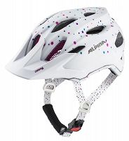 Kask rowerowy Alpina Carapax JR, WHITE POLKA DOTS 51-56cm