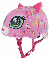 Kask dziecięcy juniorski kot C-PREME ASTRO CAT pink- (48-52cm)