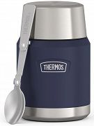 Termos na jedzenie z składaną łyżką i kubkiem Thermos ICON 470 ml - niebieski