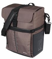 Troba boczna Basil Move commuter bicycle bag MIK Hooks / single pannier bag / 15 litres / brown