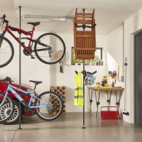 Regulowany pionowy uchwyt na 2 rowery lub różne akcesoria / Mottez 2 bikes storage floor / ceiling