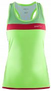 Damska koszulka rowerowa CRAFT Free Singlet, zielona roz, XS